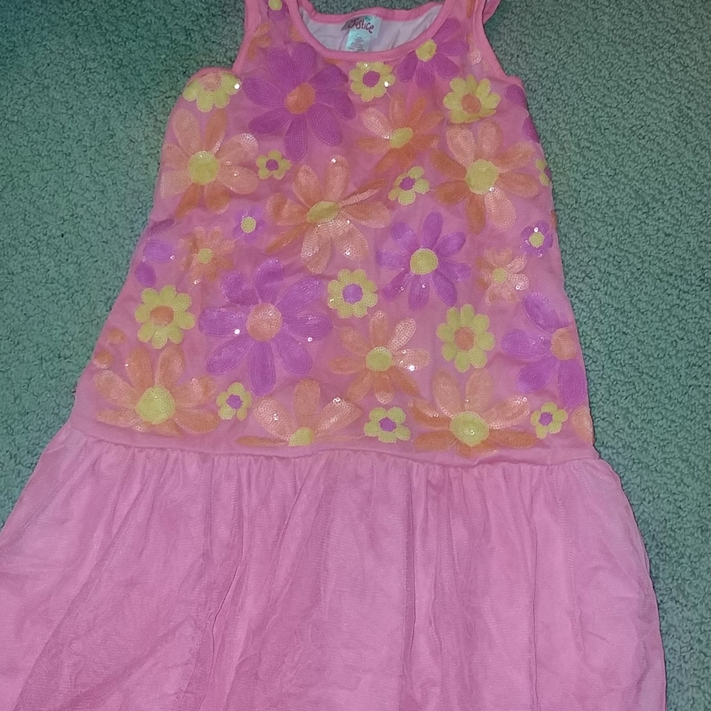 Girls Justice vibrant summer sequin dress 10